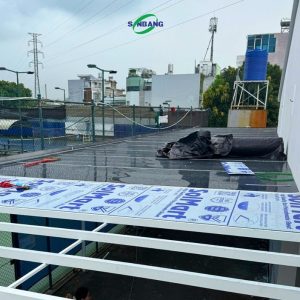 Tam poly dac 3mm SolMart lam mai che Tấm poly đặc 3mm SolMart chính hãng chống UV