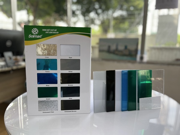 bang mau tam poly dac 3mm solmart bảng màu tấm poly đặc 3mm solmart