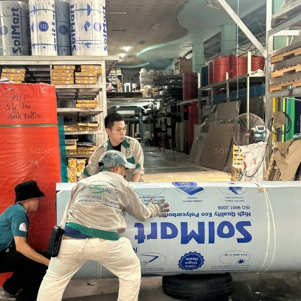 Vận chuyển cuộn Poly đặc 9,5mm thương hiệu SolMart tại kho