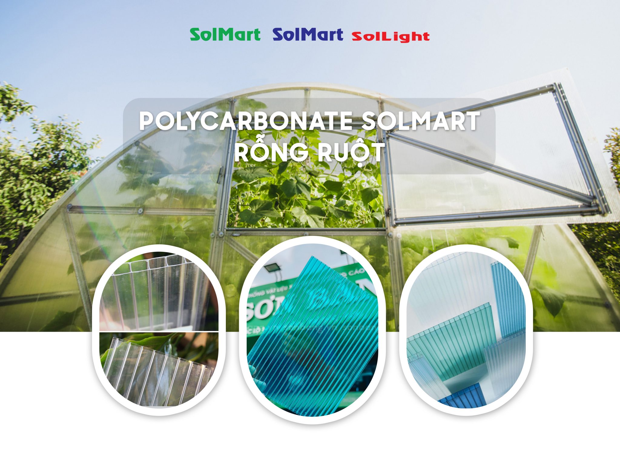 tấm polycarbonate rỗng ruột SolMart