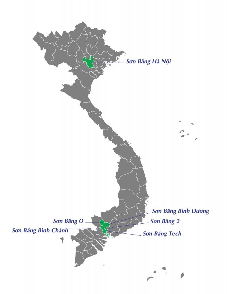 hệ thống cửa hàng sơn băng