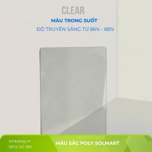Polycarbonate đặc màu trong suốt 