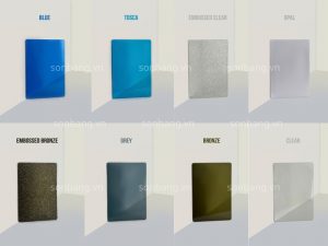 Mau sac Poly dac Bảng màu (màu sắc) tấm Poly lấy sáng đặc SolMart