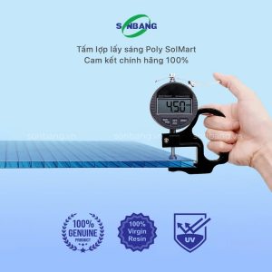 Giá tấm Polycarbonate rỗng 4.5mm SolMart