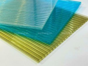 Tam Polycarbonate rong 12 Cấu tạo của tấm Polycarbonate rỗng ruột
