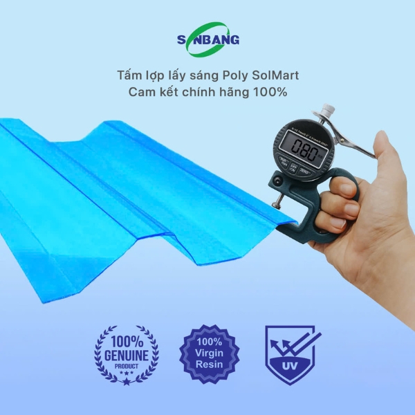 Tôn nhựa lấy sáng polycarbonate 8zem