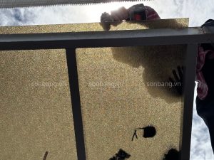 mai che Polycarbonate 4 1 Độ truyền sáng của Poly màu trà thông qua công trình thi công mái che poly