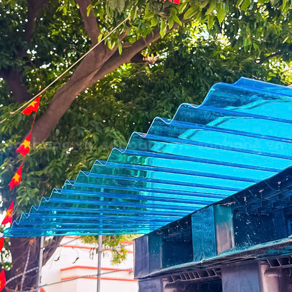 Mô phỏng tôn nhựa lấy sáng Poly làm mái che