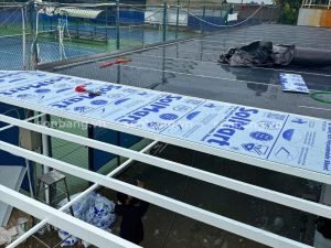 Mái che Poly SolMart góc nhìn từ trên cao 