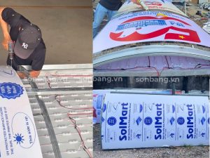 Một số hình ảnh về Hộp đèn Poly SolMart trong quá trình thi công 