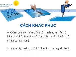 Cách khắc phục khi lắp sai hướng chống UV