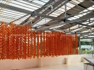 Nhà kính sản xuất hồng treo gió bằng tấm Polycarbonate