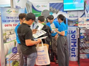 Trien lam Vietbuild Ho chi minh 14 Rất nhiều khách quan tâm về sản phẩm Poly SolMart