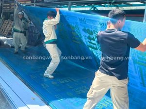 Kích thước tấm Poly rỗng 2,1mx5,8m trên thực tế 