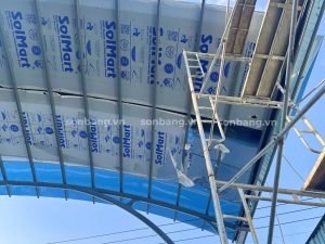 Mái che Poly SolMart tại đại học Nguyễn Tất Thành