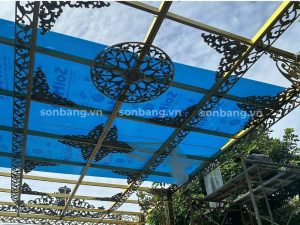 Mái Poly đẹp cho quán cà phê