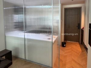 Vách ngăn Poly rỗng màu trong suốt 