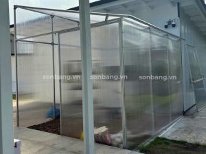 Nhà kính bằng tấm Poly rỗng trong suốt 
