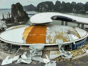 Tình trang Cung cá heo Hạ Long sau bão Yagi 