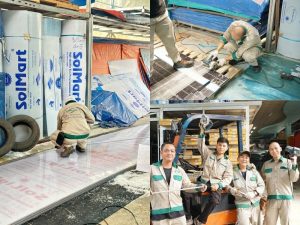 Đội ngũ nhân sự kho, cắt kích thước vật tư theo yêu cầu tại Sơn băng 