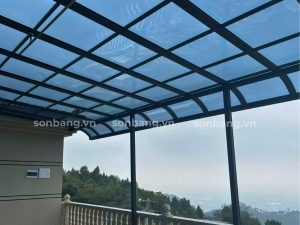 Mẫu mái che Poly cho Homestay. khách sạn sang trọng, đẳng cấp