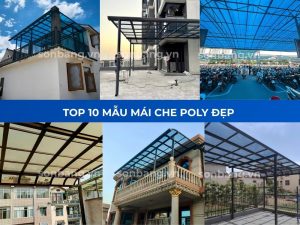mẫu mái che Polycarbonate