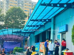 Mẫu hiên nhà / mái Poly đẹp cho kho hàng/công ty