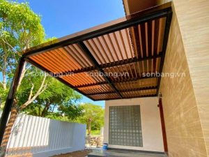 mẫu mái che Poly đẹp, tính thẩm mỹ cao 