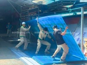 tam polycarbonat rong ruot 3 Vận chuyển tấm Poly rỗng thương hiệu Twinlite