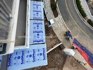 Mái che Poly SolMart bằng tấm Poly 4.5mm 